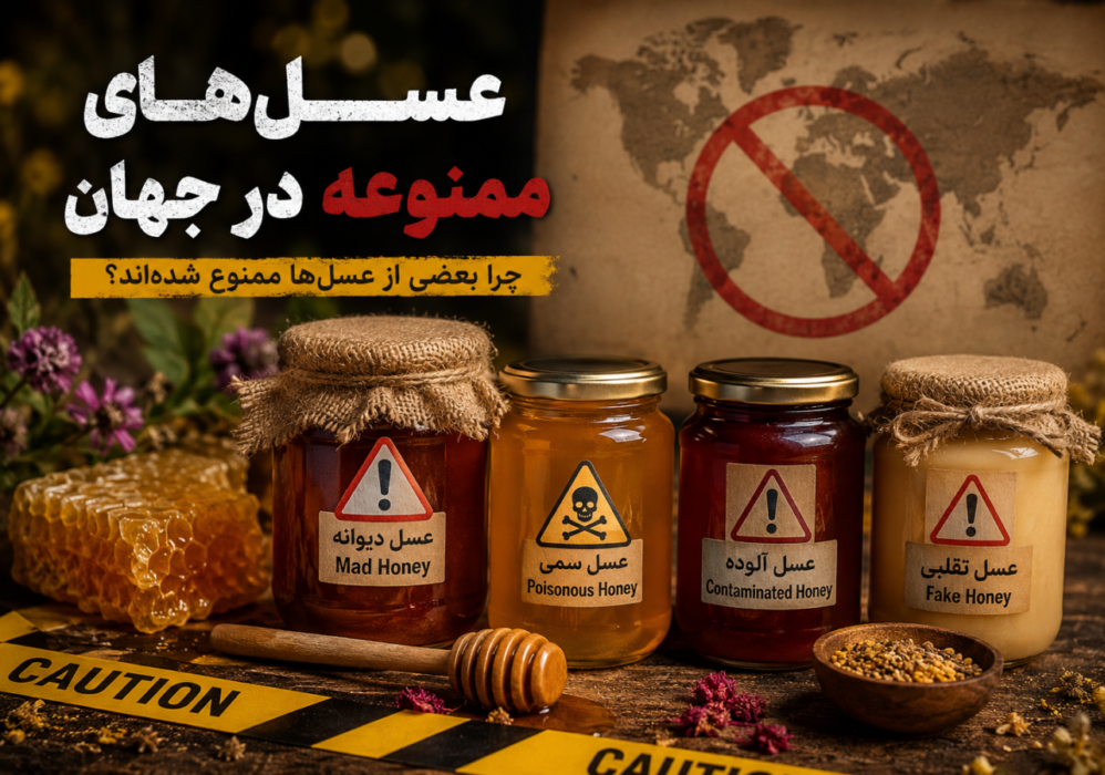 عسل‌های ممنوعه جهان شامل عسل دیوانه، عسل‌های آلوده به آنتی‌بیوتیک، فلزات سنگین و سموم کشاورزی
